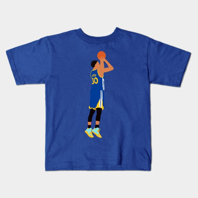 Steph Curry Jumper Kids T-Shirt by xRatTrapTeesx